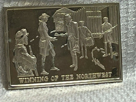 Danbury Mint Bicentennial Sterling Silver Ingot 750 GR Winning Of The Northwest - £48.67 GBP
