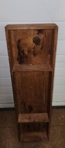 Vintage Wood Shipping Crate Shadow Box Wall Cubby Display Shelf 33x9x3 Storage - £20.03 GBP