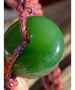 Hand braiding lucky bracelet ~hight quality perfect natural Hetian green... - $208.11 CAD