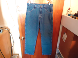 &quot; NWT &quot; Mens Wrangler Rustler Regular Fit Straight Leg 34 x30 Blue Jeans - £22.78 GBP