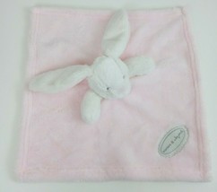 Blankets &amp; Beyond Pink Plush Bunny Lovey Baby Comforter Baby Soother 15&quot; x 15&quot; - £13.13 GBP
