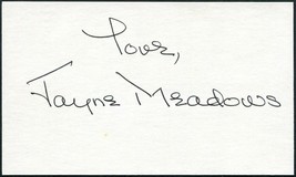 Jayne Meadows Signed 3X5 Index Card Film Tv Actress Enchantment Lady In The Lake - £14.04 GBP