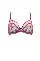 L&#39;agent By Agent Provocateur Womens Bra Floral Print Lace Burgundy Size S - £30.15 GBP