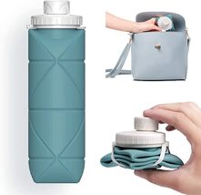SPECIAL MADE Collapsible Water Bottles Leakproof Valve Reusable BPA Free Silicon - £12.77 GBP