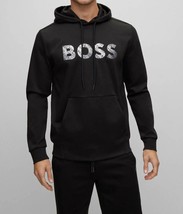 Hugo Boss soddy mirror logo hoodie sweatshirt in Black - size S - £131.32 GBP