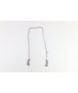 Vintage 70s Silver Metal Chain Link Tassel Belly Body Belt Wrap Womens S... - $44.50