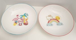 Hello Kitty Beach &amp; Rainbow Summer Ceramic Bowl 9in Sanrio 2023 - £23.45 GBP