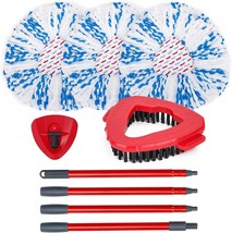 Mop Cleaning Brush Head Refill Floor Cleaning Brush 3 Pack Reusable Mop ... - £40.25 GBP