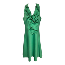 Lauren Ralph Lauren Womens A Line Dress Green V-Neck Sleeveless Ruffle Z... - £24.01 GBP