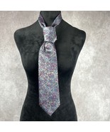 Vtg Benchmark Necktie Red Blue Paisleys Thick Silk Blend Business Mens T... - $32.20 CAD