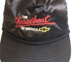 Vintage Heart Of America Hat Cap Black Strap Back pa1 - $14.84