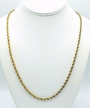Premier Designs Gold Tone Twisted Rope Chain Necklace 24&quot; - £17.36 GBP