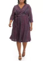 New Julian Taylor Purple Fit And Flare Midi Dress Size 20 W Women $98 - £51.95 GBP