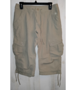 EXCELLENT WOMENS THE NORTH FACE BEIGE NYLON CARGO CAPRI   SIZE 6 - €27,93 EUR