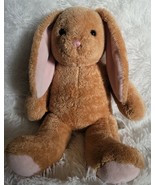 Build a Bear Soft Bunny Rabbit Tan Brown Pink 15&quot; Stuffed Animal Plush E... - £7.75 GBP