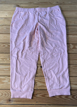 denim &amp; co NWOT women’s French Terry jogger pants size PL pink t12 - £11.62 GBP