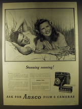 1946 Ansco f4.5 Speedex Camera and Plenachrome Film Ad - Stunning sunning! - £14.45 GBP