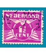 Netherlands used postage stamp (1926) 1 1/2c Numeral of Value  - £1.56 GBP
