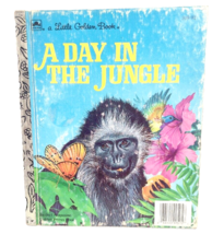 A Day In The Jungle 1985 Little Golden Book F Print Vintage Kids Hardcover - £6.77 GBP