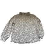 W5 Concepts Pullover Top Black White Geo Jacquard  womens size L - £19.75 GBP