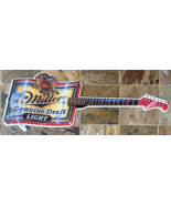Miller Genuine Draft Light Beer Metal Tin Guitar Sign MGD Music Man Cave... - $67.49
