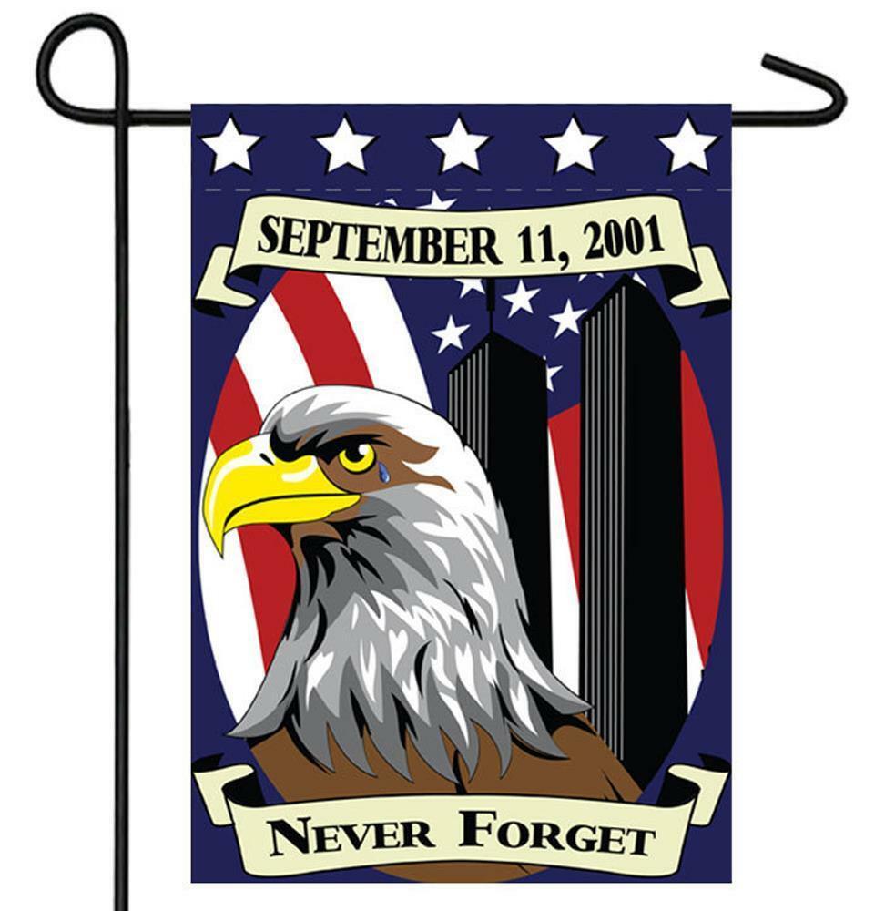 NEVER FORGET 911 2001 24&quot; X 36 &quot; GARDEN FLAG banner decor PATRIOTIC FL63... - $6.64