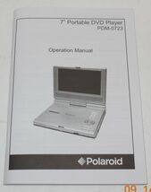 Polaroid 7" Portable DVD Player Model PDM-0723 Replacement Instruction M... - $14.80