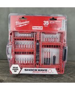 Milwaukee 35 Piece Screw Driver Drill Bit Set Impact Duty SHOCKWAVE Allo... - $59.84
