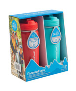 ThermoFlask 16 Oz Stainless Steel Kids Water Bottles w/ Straw Lid 2pack ... - $658.39 MXN
