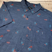 Hurley One and Only Stretch Floral Parrot Print Short Sleeve Shirt NWT L... - $24.99