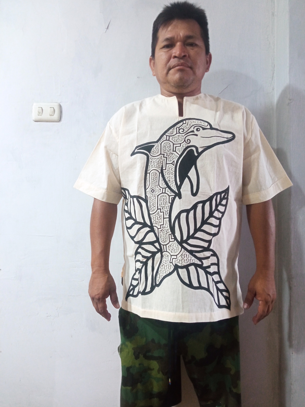 Shipibo Hand Pained Unisex Shirt - $65.00
