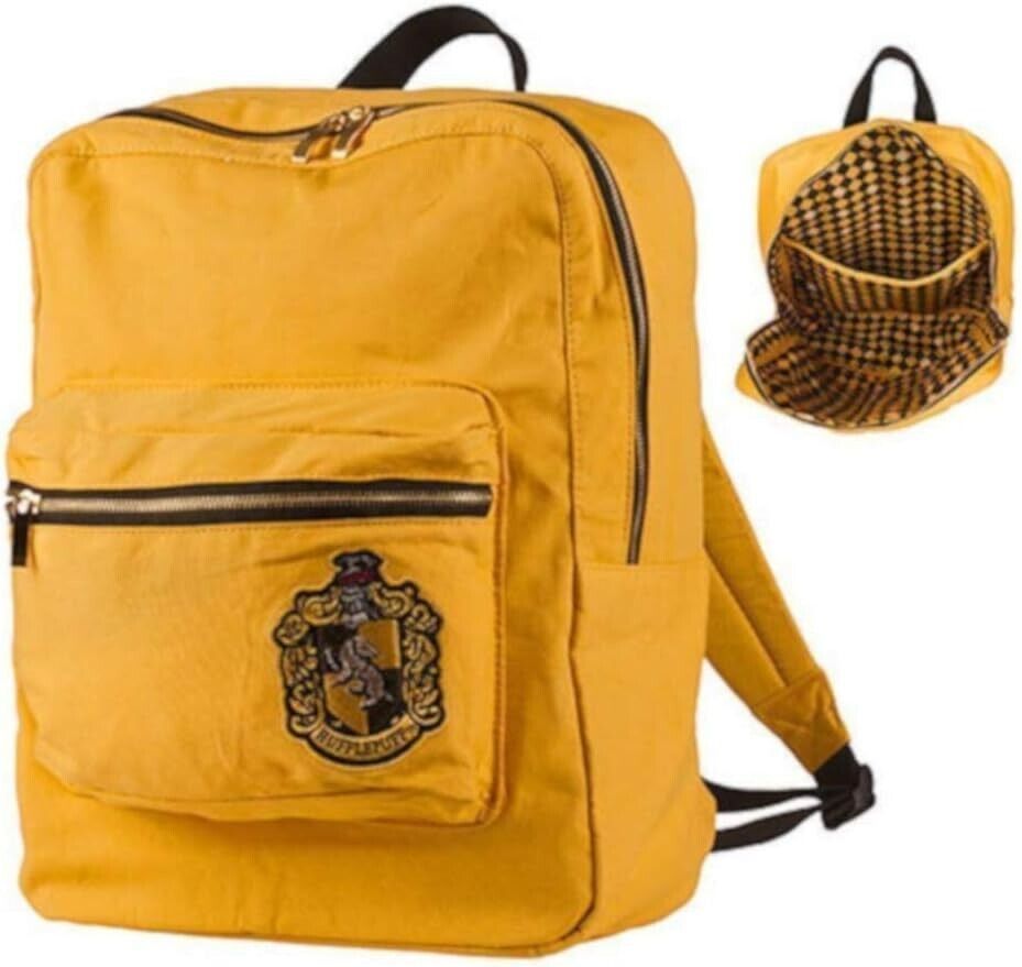 Universal Studios Wizarding World of Harry Potter Crest Hufflepuff Backpack NWT - $64.99