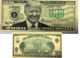 100 Bills Of Fake 2020 Election Trick Donald Trump Dollar Bill Play Money - $18.95