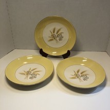 Autumn Gold Century Service 3 Soup Cereal Bowls Wheat - £11.86 GBP