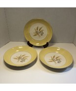 Autumn Gold Century Service 3 Soup Cereal Bowls Wheat - £11.68 GBP