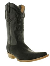 Mens Western Cowboy Boots Black Real Stingray Skin Leather Pointed Toe - $279.99