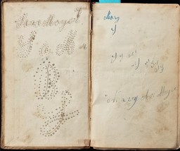 1838 antique SARA MOYER fraktur lancaster pa ALPHABET School Spelling Book - £38.61 GBP