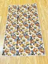 Halloween Hand Kitchen Dish Towel 24X15 Inch Pumpkins Hat Spider Webs Decor - $8.00