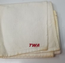 Napkin Cloth TWA Trans World Airlines White Red Logo Imperfect - £8.93 GBP