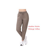 Womens Sweatpants Heather Mocha   Elastic Waist &amp; drawcord Relaxed Fit S... - £15.79 GBP