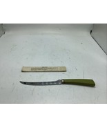Vintage quikut brand Fruit grapefruit knife Green handle made in USA - $319.69 MXN