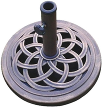 DC America UBP18181-BR 18-Inch Cast Stone Umbrella Base, Made from Rust ... - $53.02