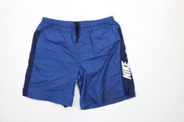 Vintage Nike Mens Large Spell Out Travis Scott Mini Swoosh Lined Shorts Blue - £35.19 GBP