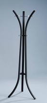 King&#39;S Brand Black/Chrome Finish Metal Coat Rack With Hat Stand - $85.99