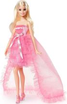 Beautiful  Barbie Birthday Wishes Doll w/Blonde Hair &amp; Pink Satin &amp; Tulle Dress - £32.75 GBP