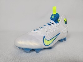 Nike Alpha Huarache 9 Elite Mid Lacrosse Cleats Size 8.5 Men&#39;s White FV6... - $63.99