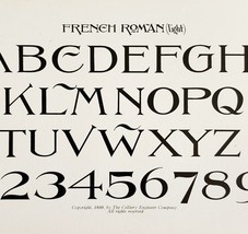 French Roman Light Font Example 1899 Victorian Craft Drawing Ephemera DW... - $375.23 MXN