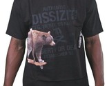 Dissizit Hombre Negro Cali Crucero Oso Skate Camiseta SST12-595 Nwt - $18.70