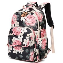 Floral School Backpack for Girls Travel Bag Bookbag College Flower Laptop Backpa - £43.49 GBP