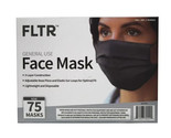FLTR General Use Disposable Face Mask Black 75 Count Pack of 10 - $9.36+